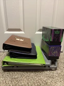 HUGE Lot of Pokemon Cards, 3 Binders + 2 Deck Boxes Full of Cards - Image 1