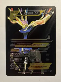 M Xerneas EX Black Foil Fan Art Textured Vinyl Collector Pokemon Card 159/300 - Image 1