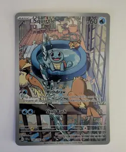 Pokemon Squirtle TCG Full Art Holo Card 148/142 Stellar Crown Illustration Rare - Image 1