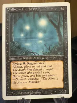 MTG Magic the Gathering Revised Edition Will-o'-the-Wisp - Image 1