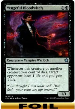 1x - Vengeful Bloodwitch - FOIL - Foundations - CUC NM MTG - Image 1