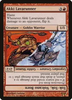 Akki Lavarunner // Tok-Tok, Volcano Born [Champions of Kamigawa] Magic MTG - Image 1