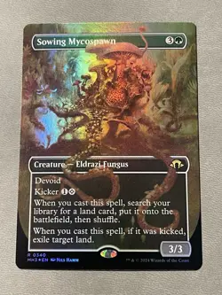 Near Mint x 1 Sowing Mycospawn - Foil - Borderless Modern Horizons 3 Variants - Image 1