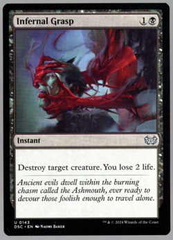 Infernal Grasp 0143 Non Foil Uncommon Duskmourn MTG Near Mint - Image 1
