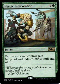 MTG: Core Set 2021: Heroic Intervention: Lightly Played Condition - Image 1
