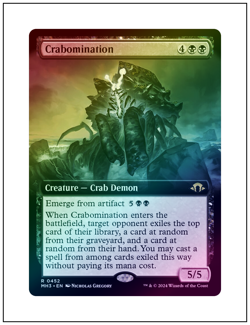 1x Crabomination, Extended Art Foil, Magic MTG NM - Image 1