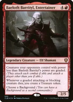 🧙Baeloth Barrityl, Entertainer M 655 FOIL CLB Commander Legends MTG - Image 1