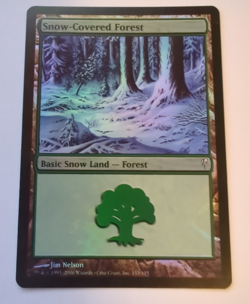 {1x} ~ Snow-Covered Forest ~ *Foil* LP 155/155 Coldsnap Jim Nelson *Startropic* - Image 1