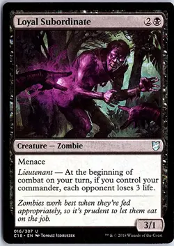 Loyal Subordinate U Commander 2018 16 LP Magic - Image 1