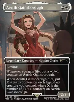 Aerith Gainsborough (Borderless) - PTP #1 NM Nonfoil MTG Final Fantasy RC Promo - Image 1