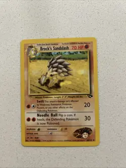Pokemon TCG Brock's Sandslash Gym Challenge Unlimited Uncommon Card 36/132 - Image 1