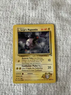 Pokemon TCG Lt. Surge's Magnemite Gym Heroes 50/132 Uncommon Card - Image 1