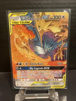 Pokemon Moltres & Zapdos & Articuno 44/68 Hidden Fates Tag Team NM Sun & Moon - Image 2