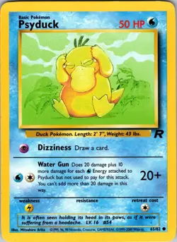 Psyduck 65/82 Team Rocket Pokemon TCG LP - Image 1