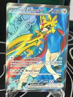 Hop's Zacian ex 176/159 Journey Together Full Art Holo Rare Pokemon TCG MINT - Image 1