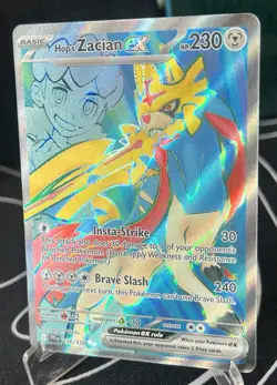 Hop's Zacian ex 176/159 Journey Together Full Art Holo Rare Pokemon TCG MINT - Image 3