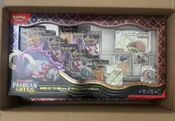 2x Pokemon TCG Great Tusk Iron Threads ex Premium Collection Paldean Fates ?? - Image 1