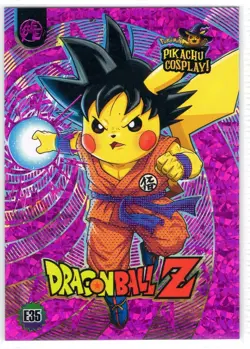 POKEMON PIKACHU COSPLAY! * DRAGON BALL Z * E35 * BOX HIT - PINK FOIL HOLO - Image 1