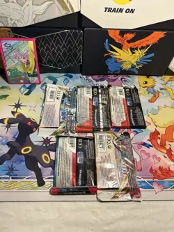 Lot of 5 Pokemon TCG - Scarlet and Violet And Sword & Shield Booster Packs - Image 2