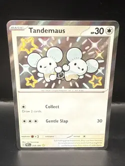 Pokemon 2024 SV Paldean Fates Tandemaus 209/091 Shiny Rare Near Mint - Image 2