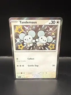 Pokemon 2024 SV Paldean Fates Tandemaus 209/091 Shiny Rare Near Mint - Image 3