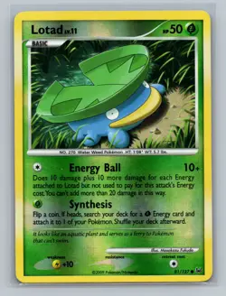 Pokemon TCG Lotad 81/127 Platinum Reverse Holo LP - Image 1