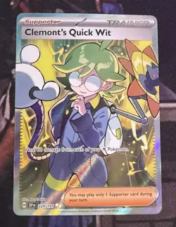 Clemont's Quick Wit NM Surging Sparks 229/191 Pokemon TCG Holo - Image 1