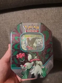 Pokemon TCG Paldea Partners Tin 4 Booster Packs Meowscarada ex New/Sealed - Image 1