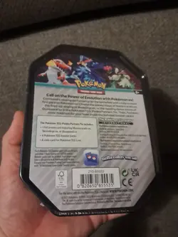 Pokemon TCG Paldea Partners Tin 4 Booster Packs Meowscarada ex New/Sealed - Image 2