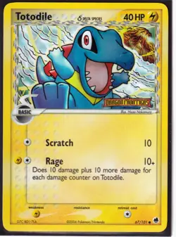TOTODILE (Delta Species) 67/101-Ex DRAGON FRONTIERS POKEMON R-HOLO-STAMPED-NM/LP - Image 1