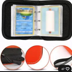 Trading Card Binder for TCG Cards Hold 80 Cards with 40 Removable Sleeves - Image 1
