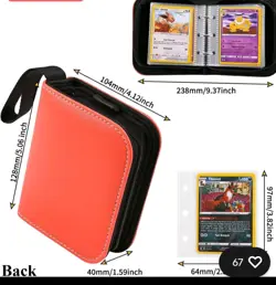 Trading Card Binder for TCG Cards Hold 80 Cards with 40 Removable Sleeves - Image 3