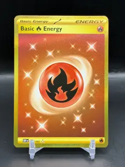 Pokemon TCG Basic Fire Energy Sv03: Obsidian Flames 230/197 Gold Hyper Rare Card - Image 1