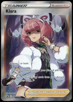 Klara SWSH302 Full Art Sword and Shield Black Star Promo Pokemon Card NM-1 - Image 1
