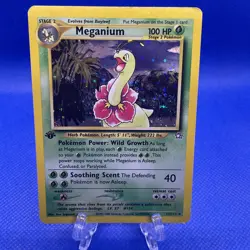 Pokemon TCG Meganium Neo Genesis Holo Rare Card #11/111 LP/Excellent Condition - Image 1