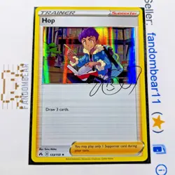 Hop HOLO RARE Signature card 133/159 Sword & Shield Crown Zenith 2023 Pokemon - Image 1