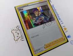 Hop HOLO RARE Signature card 133/159 Sword & Shield Crown Zenith 2023 Pokemon - Image 3