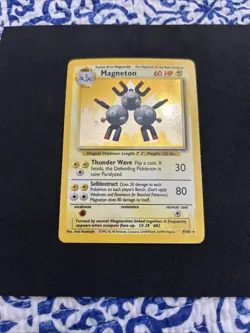 Pokemon TCG Magneton Base Set Holo Rare Card - Image 1
