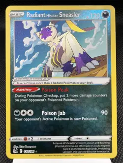 Radiant Hisuian Sneasler 123/196 - Radiant Rare - Lost Origin Pokemon Card MINT - Image 1