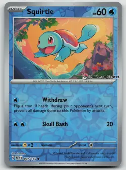 Pokemon Card Squirtle 007/165 Pokemon Center Pre Order Promo SV Pokemon 151 LP - Image 1