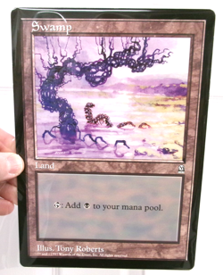 Magic The Gathering SWAMP Large 6" X 9" Promo Card 1997 - Image 1