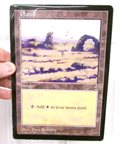 Magic The Gathering PLAINS Large 6" X 9" Promo Card 1997 - Image 1