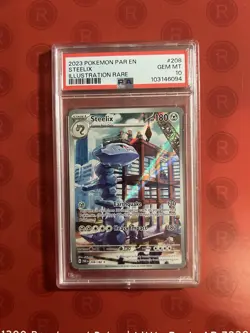 Pokemon TCG Steelix Paradox Rift Holo Card 208/182 PSA 10 - Image 1
