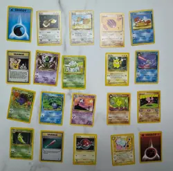 Lot of 20 Pokemon Cards Base Set including Sabrina's Haunter 55/132 - Image 1
