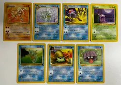 Vintage Pokemon TCG Fossil Mixed Lot of (7) Spanish Cards Lightly Played LP - Image 1