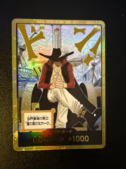 DON!! Card Gold Frame Mihawk OP14 ONE PIECE Seven Warlords of the Azure Ocean NM - Image 1