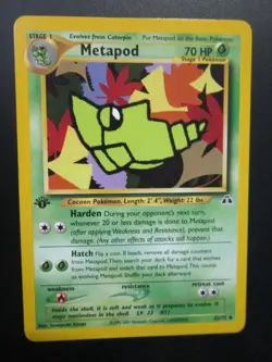 METAPOD POKEMON CARD 1ST EDITION 42/75 NEO DISCOVERY NON HOLO NEVER PLAYED NM - Image 1