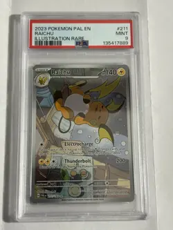 Pokemon TCG Raichu 2023 Paldea Evolved IR #211/193 PSA 9 Mint - Image 1