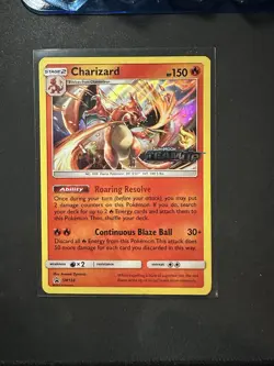 Pokemon 2019 Charizard SM158 Black Star Promo Prerelease Stamped Team Up NM - Image 1