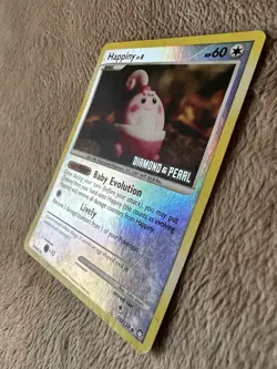 2007 Pokemon TCG DP Mysterious Treasures Happiny STAMPED Reverse Holo 52/123 MP - Image 2